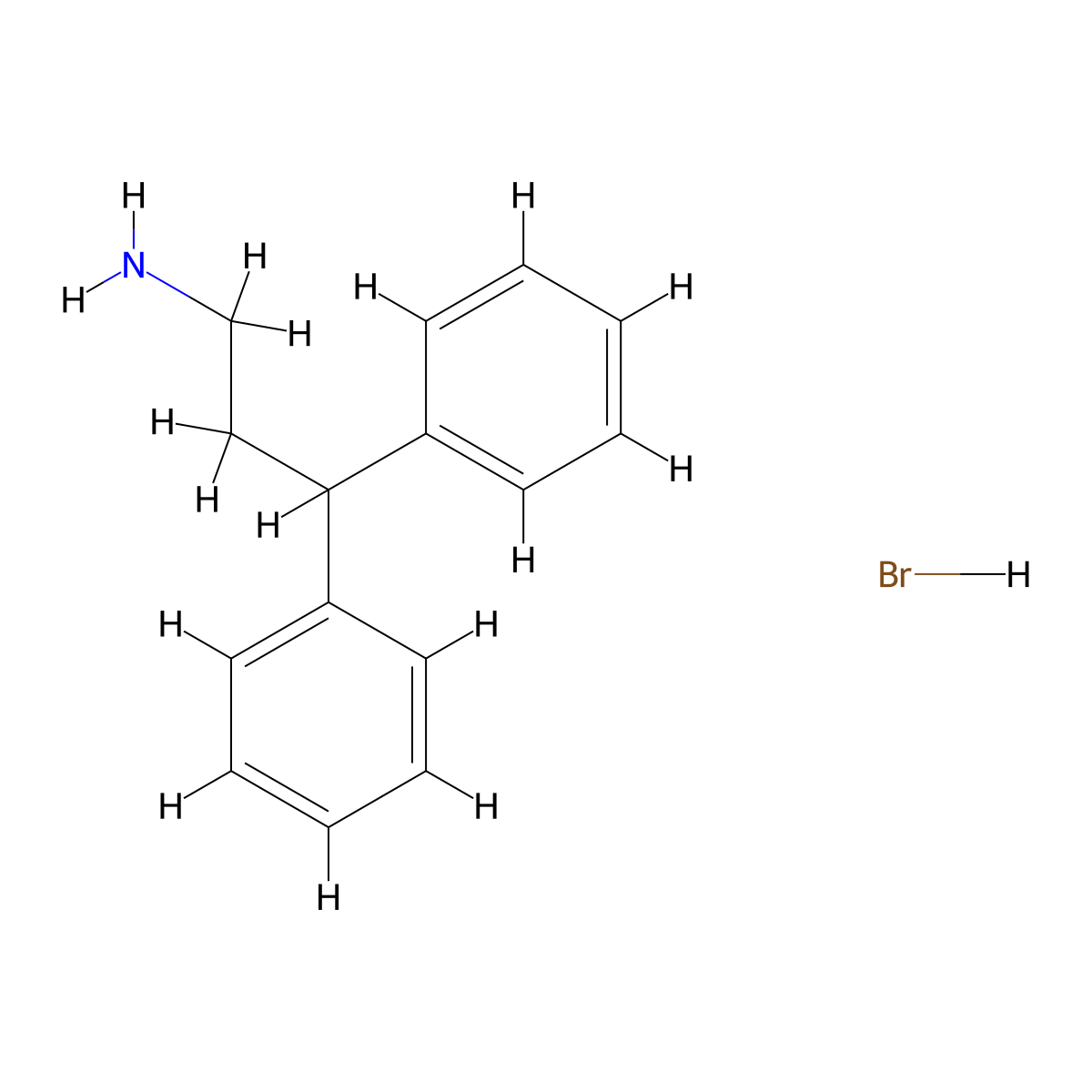 3,3-Diphenylpropylammonium Bromide molecular structure, CAS 2242760-37-6