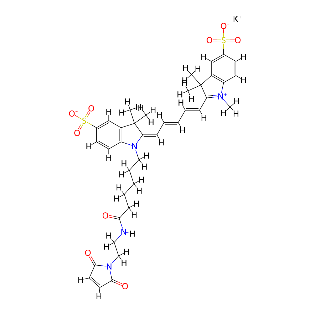 Sulfo-Cy5 maleimide molecular structure, CAS 2242791-82-6
