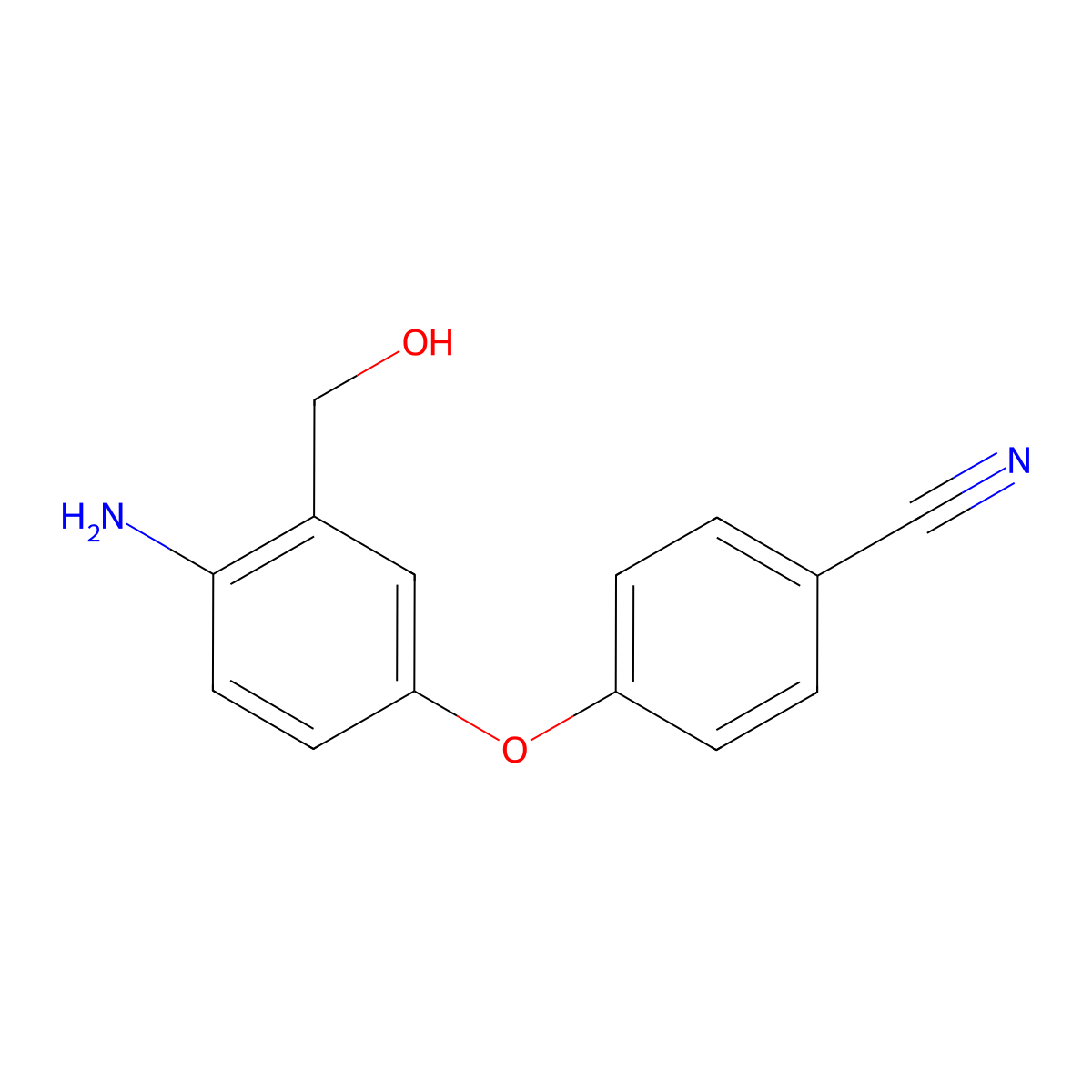 4-(4-Amino-3-(hydroxymethyl)phenoxy)benzonitrile molecular structure, CAS 2242793-18-4