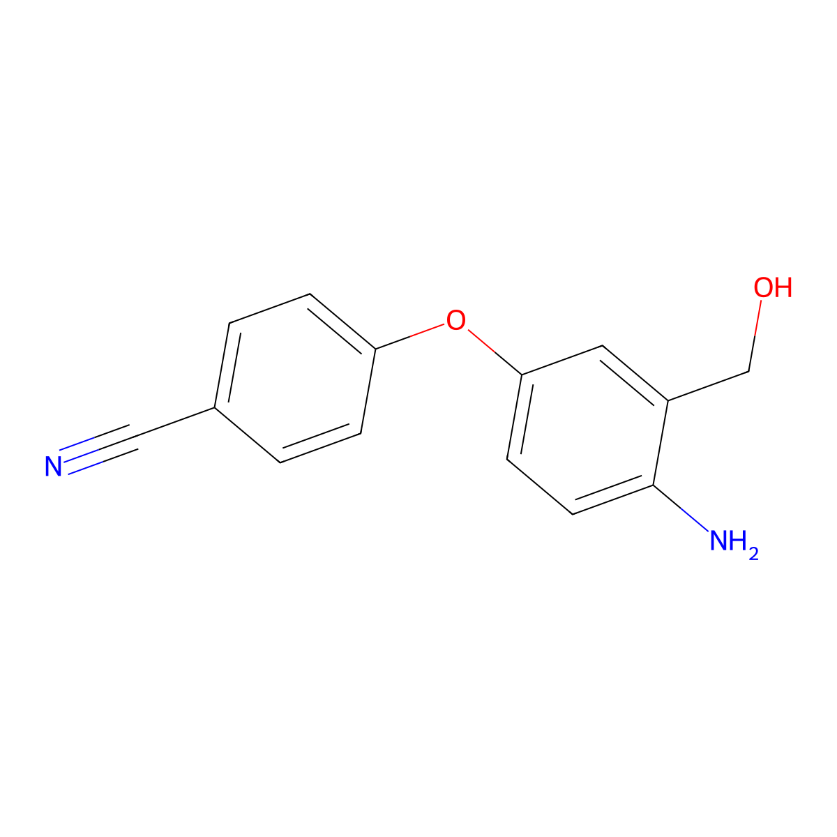 4-(4-Amino-3-(hydroxymethyl)phenoxy)benzonitrile molecular structure, CAS 2242793-18-4
