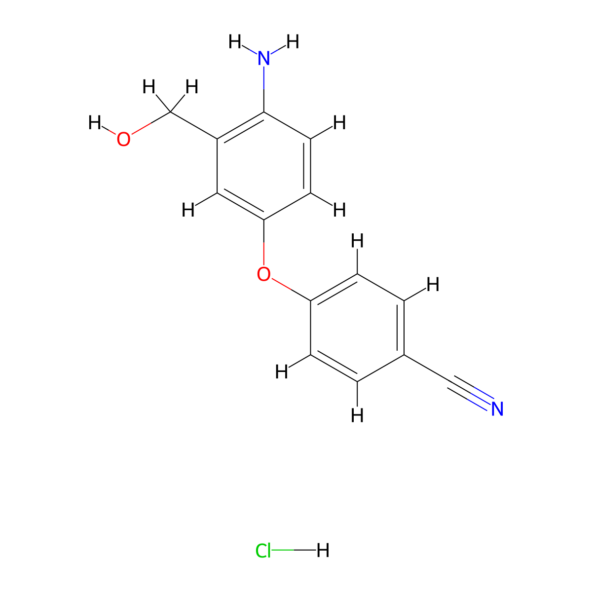 4-(4-Amino-3-(hydroxymethyl)phenoxy)benzonitrile hydrochloride molecular structure, CAS 2242793-50-4