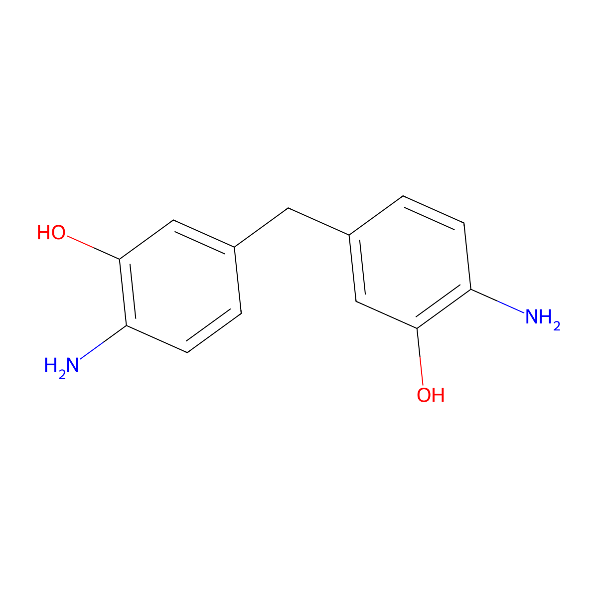 3,3'-Dihydroxy-4,4'-diaminodiphenylmethane molecular structure, CAS 22428-30-4