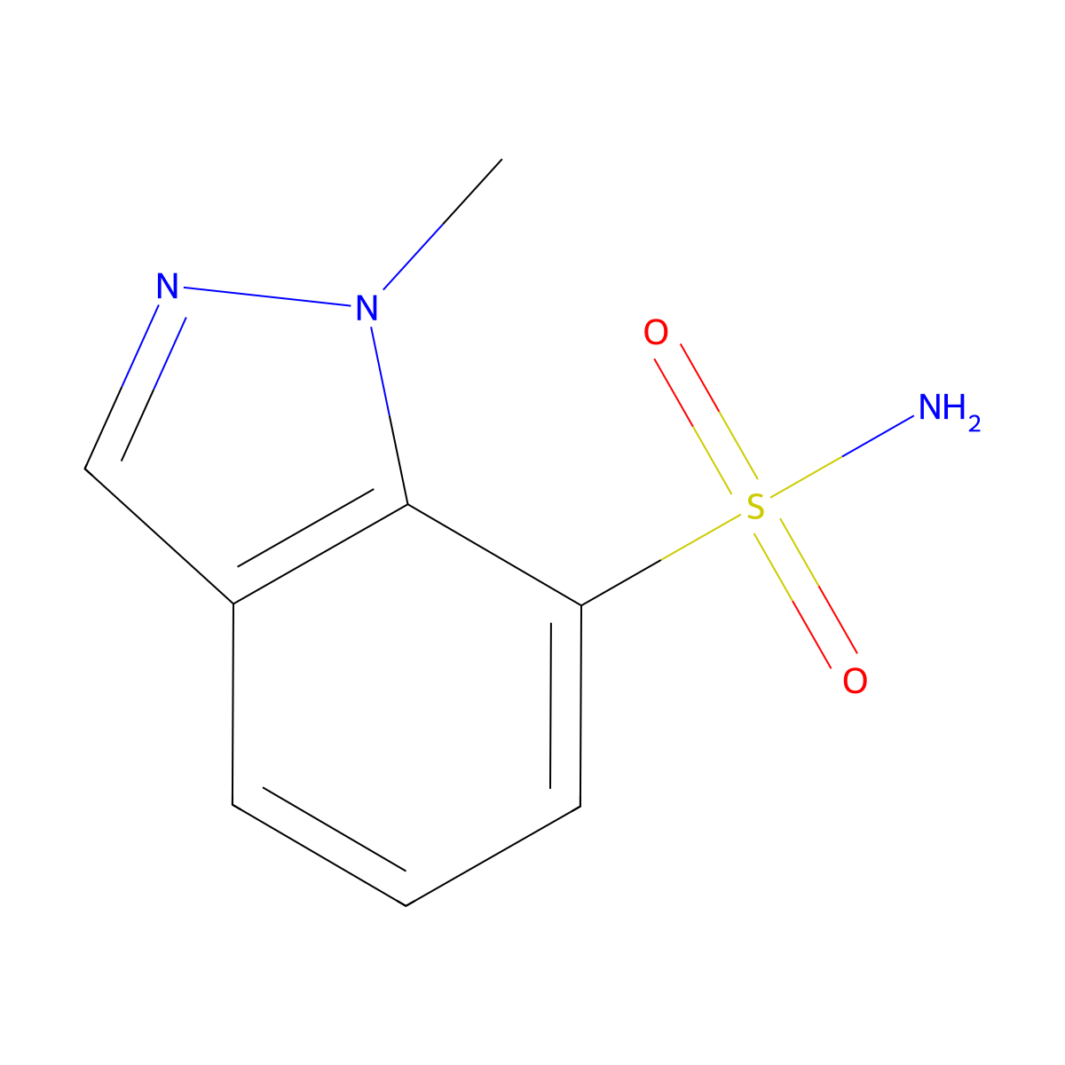 1-methyl-1H-indazole-7-sulfonamide molecular structure, CAS 2242807-65-2