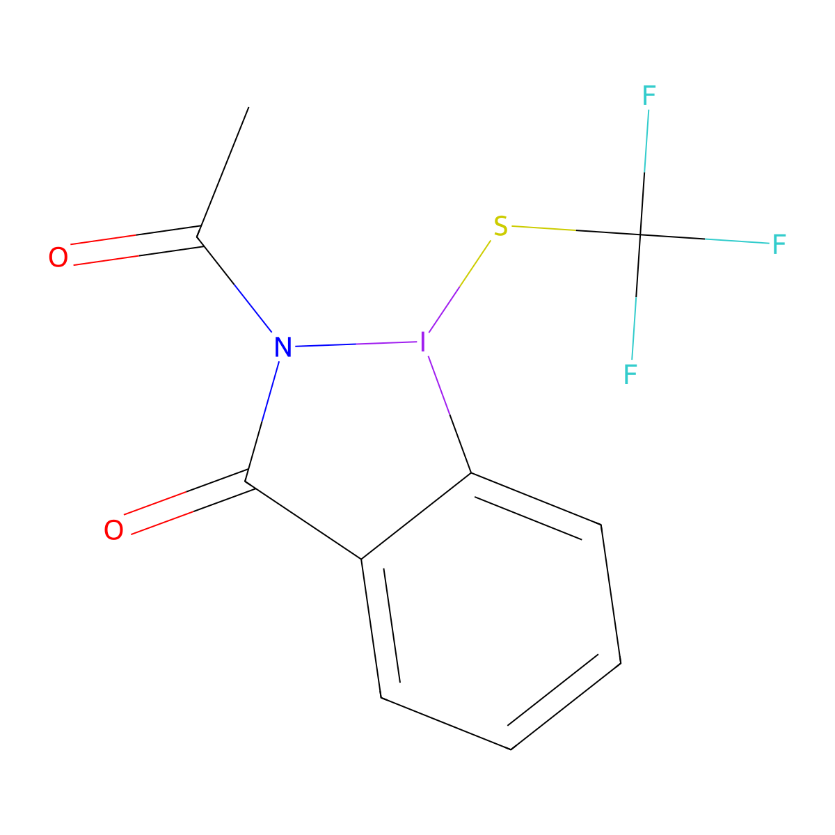 Trifluoromethylthio-iodine(III) reagent (TFTI) molecular structure, CAS 2242898-13-9