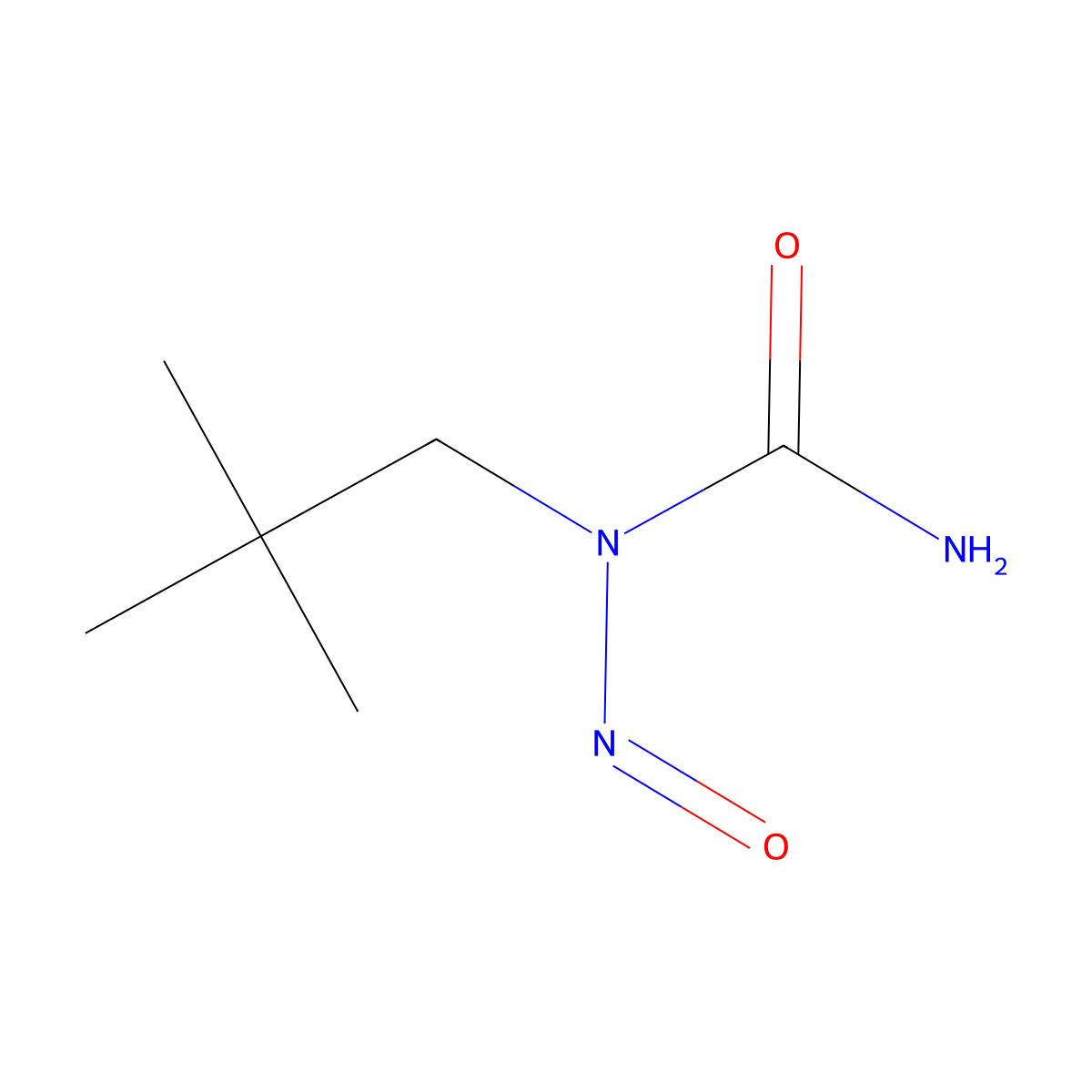 N-Neopentyl-N-nitrosourea molecular structure, CAS 22429-25-0