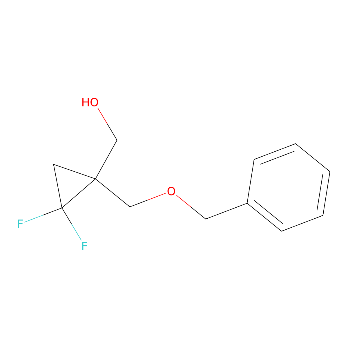 (1-((Benzyloxy)methyl)-2,2-difluorocyclopropyl)methanol molecular structure, CAS 2242957-73-7
