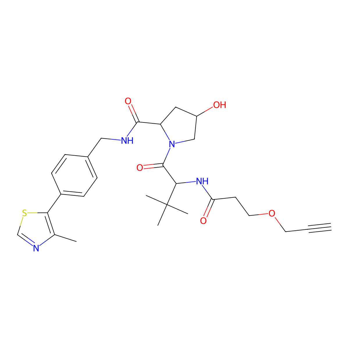 (S,R,S)-AHPC-PEG1-Alkyne molecular structure, CAS 2242965-71-3