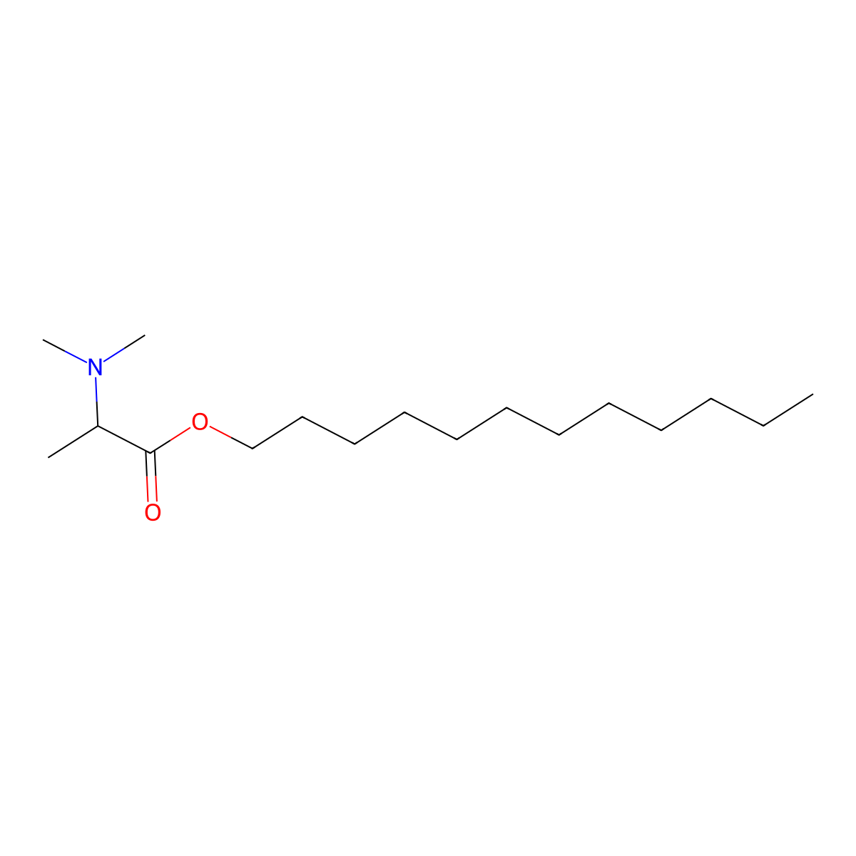 Dodecyl N,N-dimethylalaninate molecular structure, CAS 224297-43-2