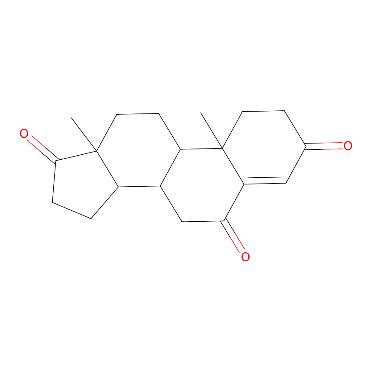 Androst-4-ene-3,6,17-trione molecular structure, CAS 2243-06-3