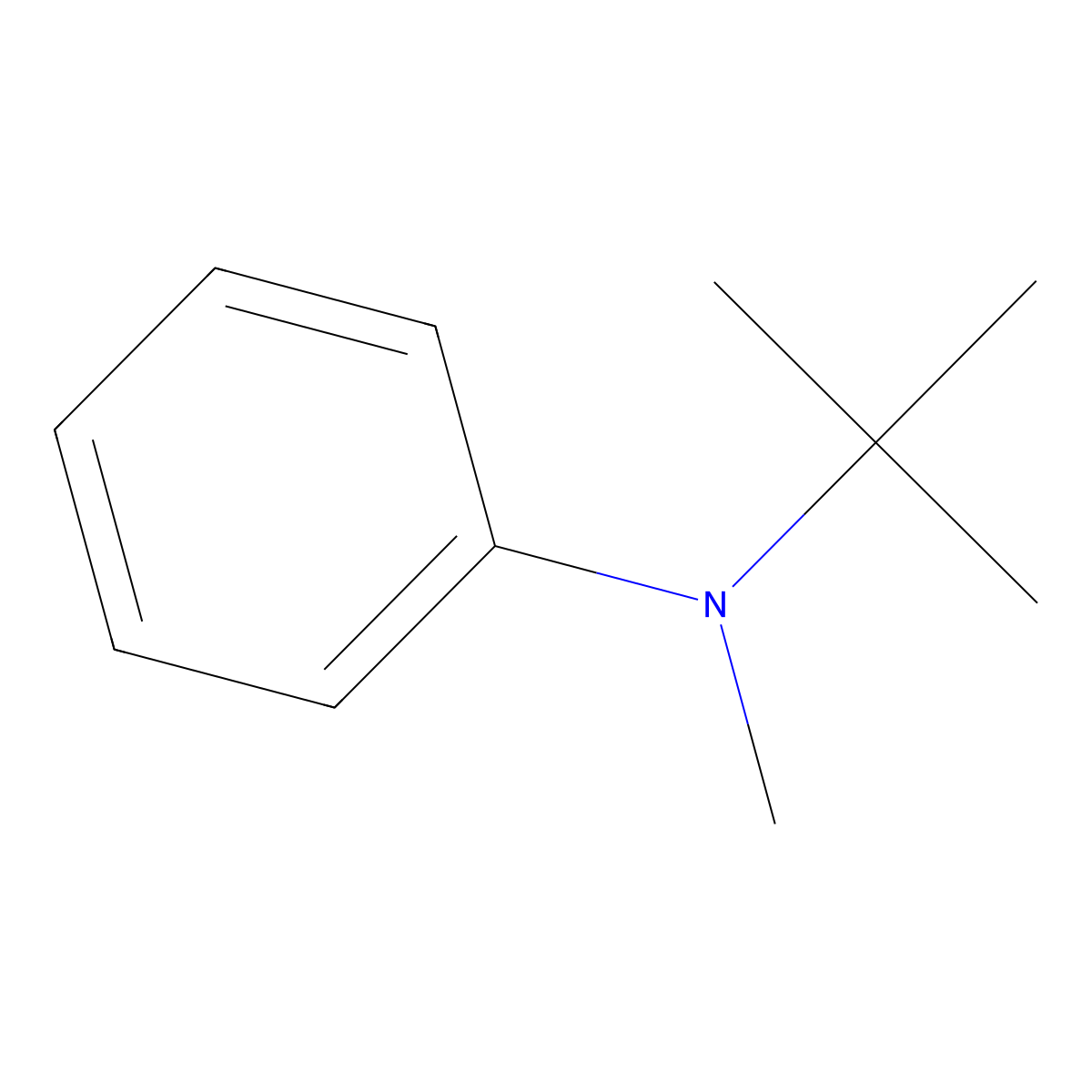 Aniline, N-tert-butyl-N-methyl- molecular structure, CAS 2243-30-3