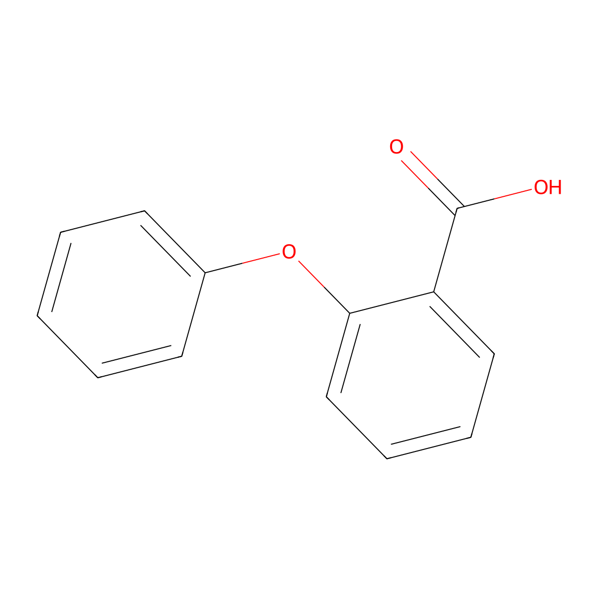 2-Phenoxybenzoic acid molecular structure, CAS 2243-42-7