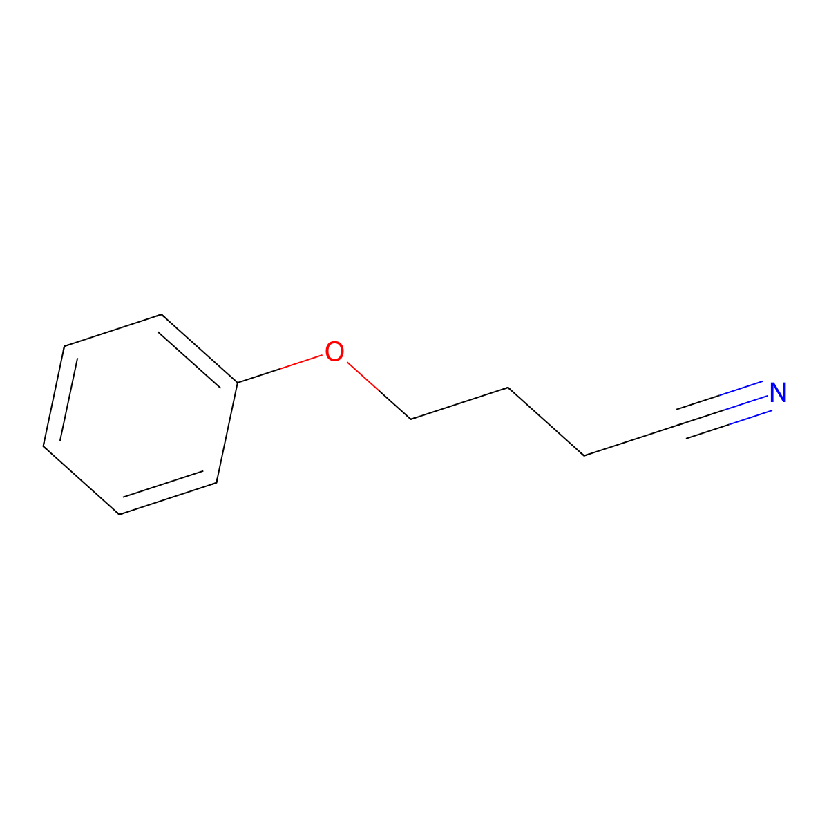 4-Phenoxybutanenitrile molecular structure, CAS 2243-43-8