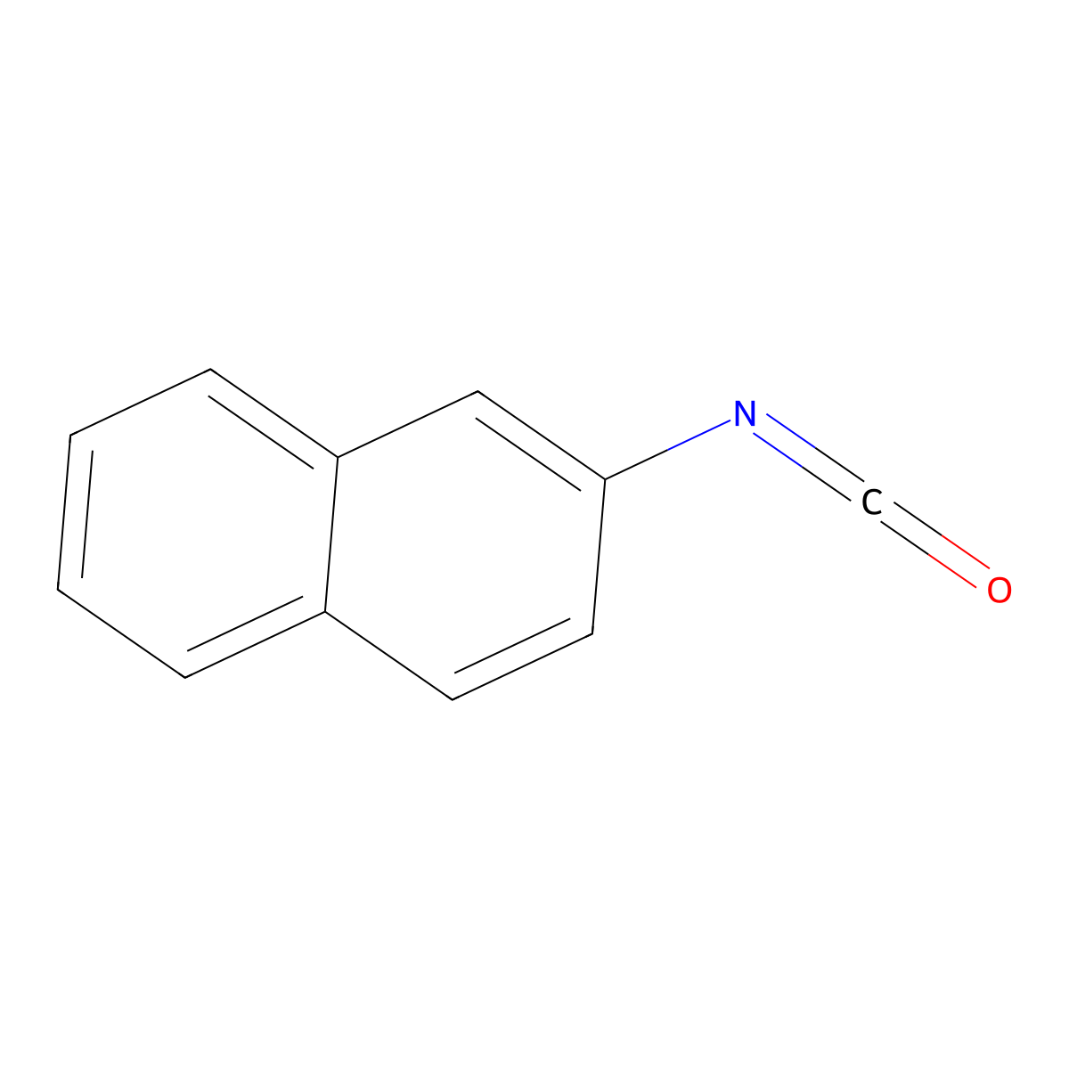 2-Naphthyl isocyanate molecular structure, CAS 2243-54-1