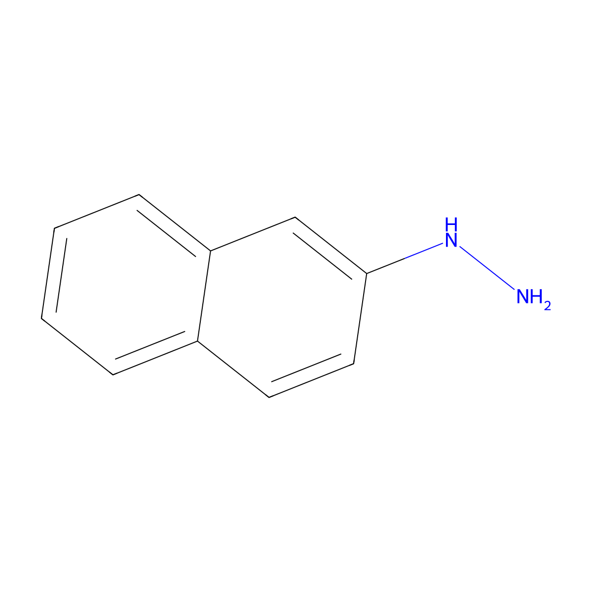 (Naphthalen-2-yl)hydrazine molecular structure, CAS 2243-57-4