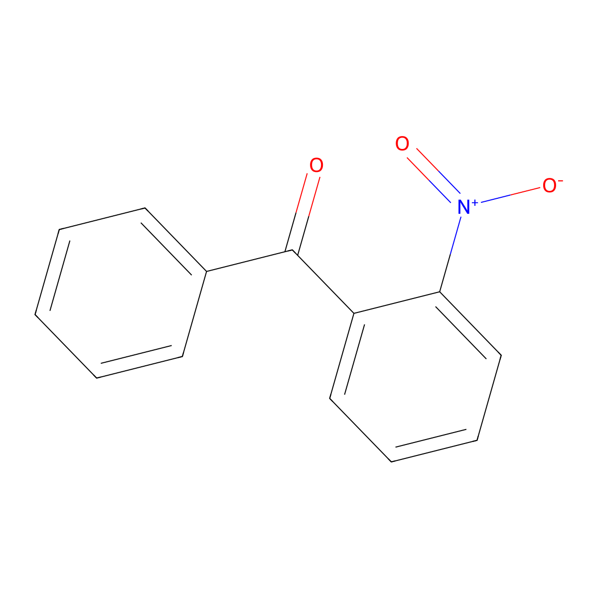 Methanone, (2-nitrophenyl)phenyl- molecular structure, CAS 2243-79-0