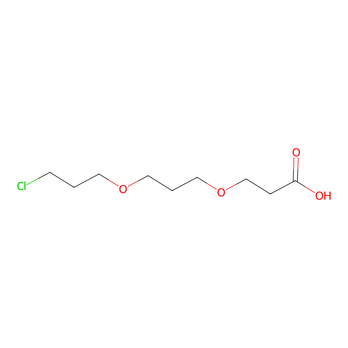 3-(3-(3-Chloropropoxy)propoxy)propanoic acid molecular structure, CAS 2243016-83-1