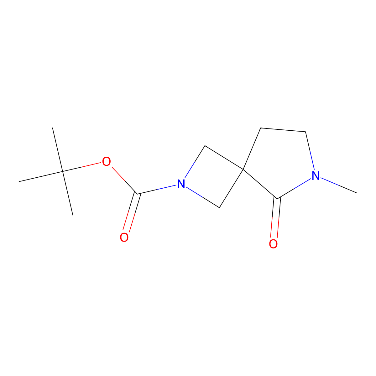 tert-Butyl 6-methyl-5-oxo-2,6-diazaspiro[3.4]octane-2-carboxylate molecular structure, CAS 2243023-00-7