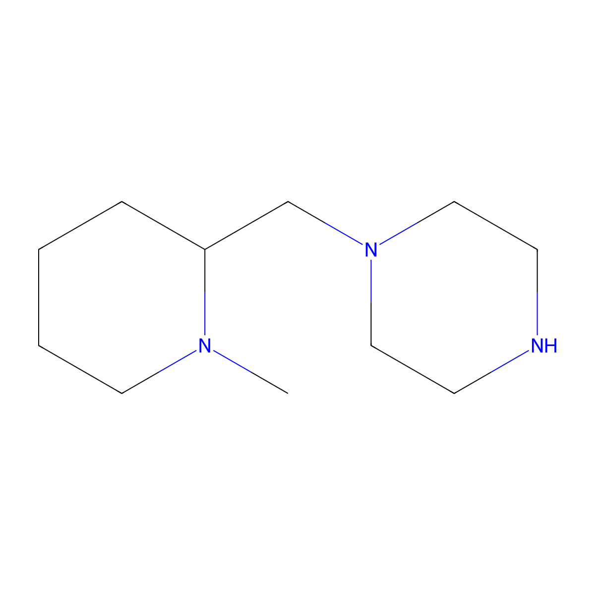 1-[(1-Methylpiperidin-2-yl)methyl]piperazine molecular structure, CAS 224309-63-1