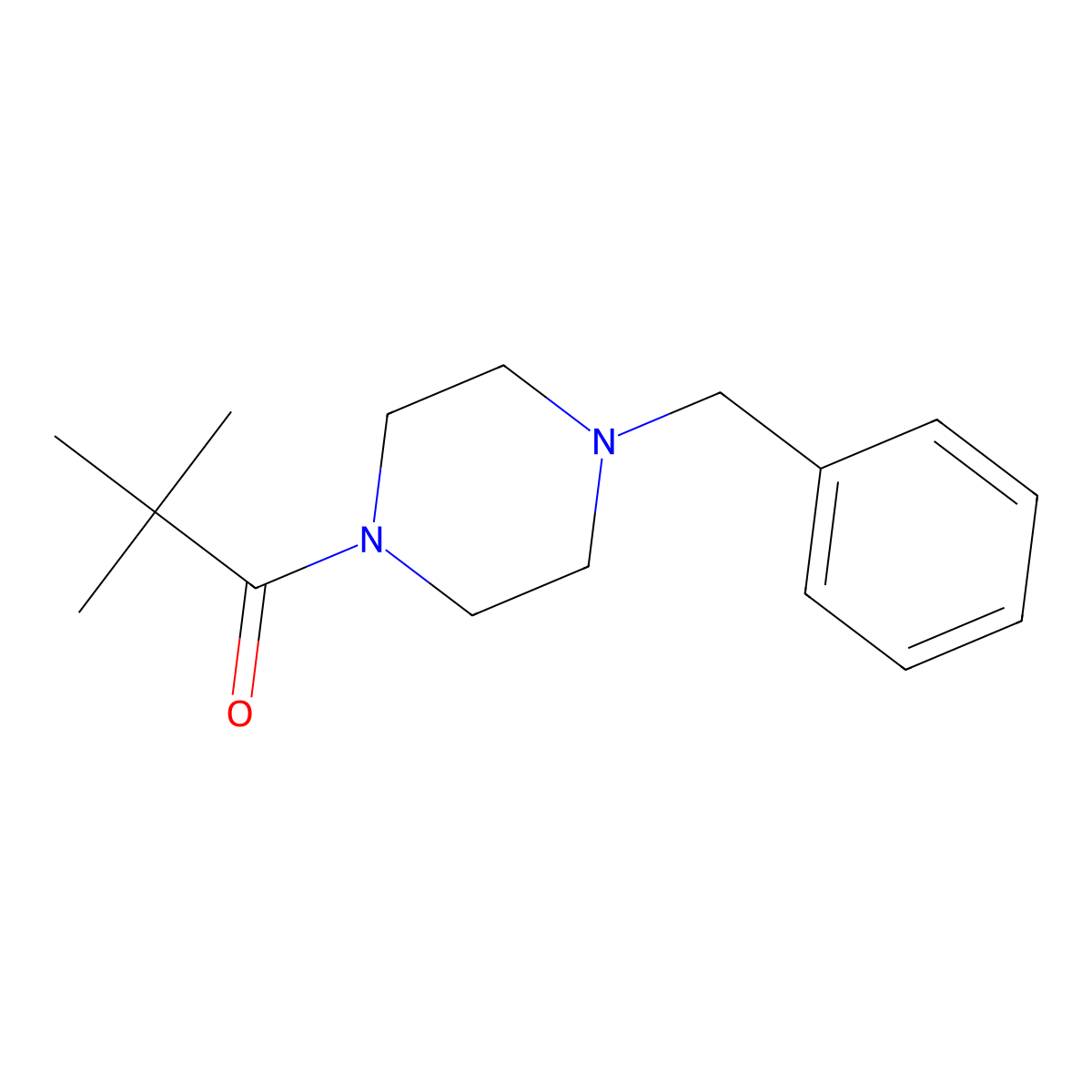 1-(4-Benzylpiperazin-1-yl)-2,2-dimethylpropan-1-one molecular structure, CAS 224309-92-6