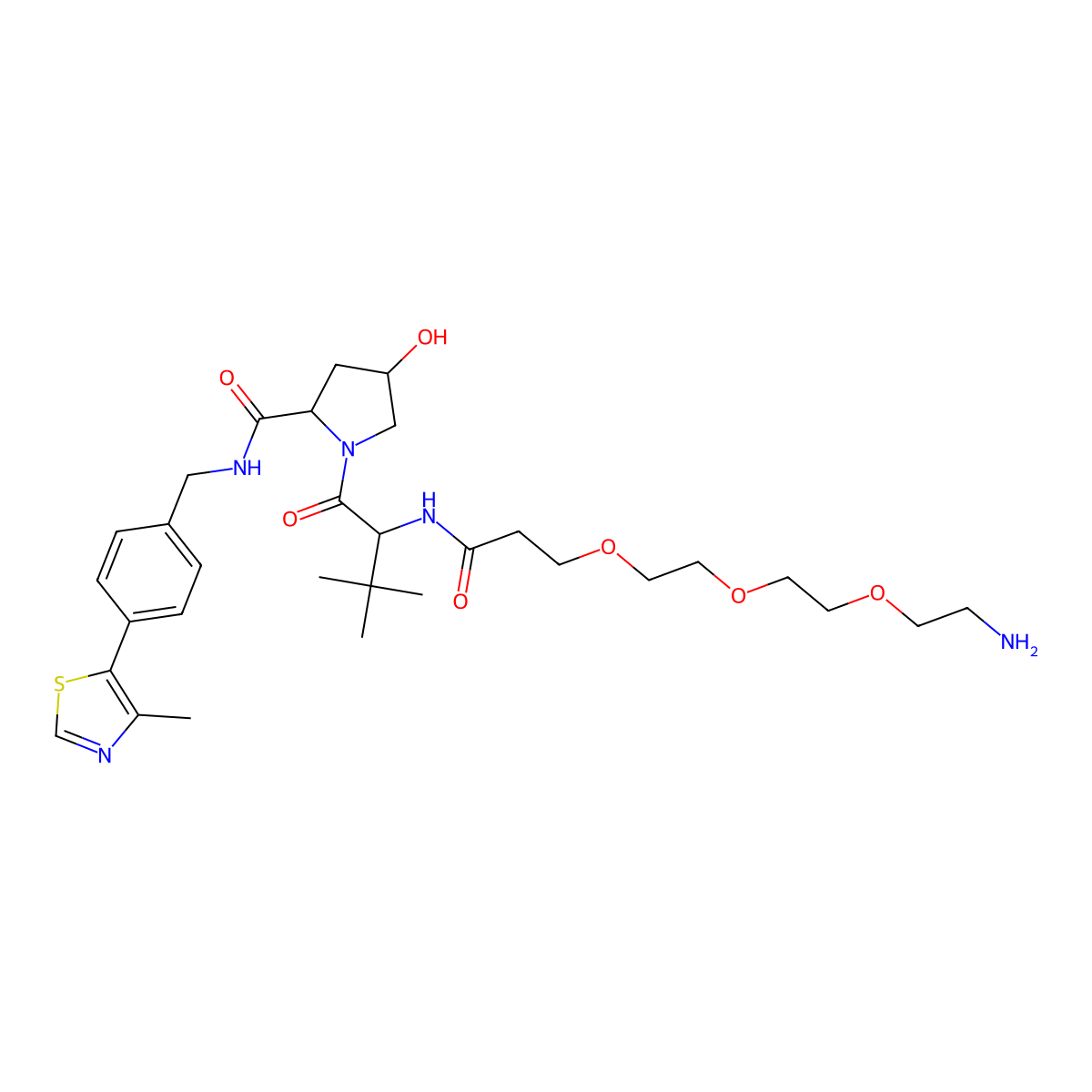 (S,R,S)-Ahpc-CO-peg3-C2-amine molecular structure, CAS 2243090-28-8