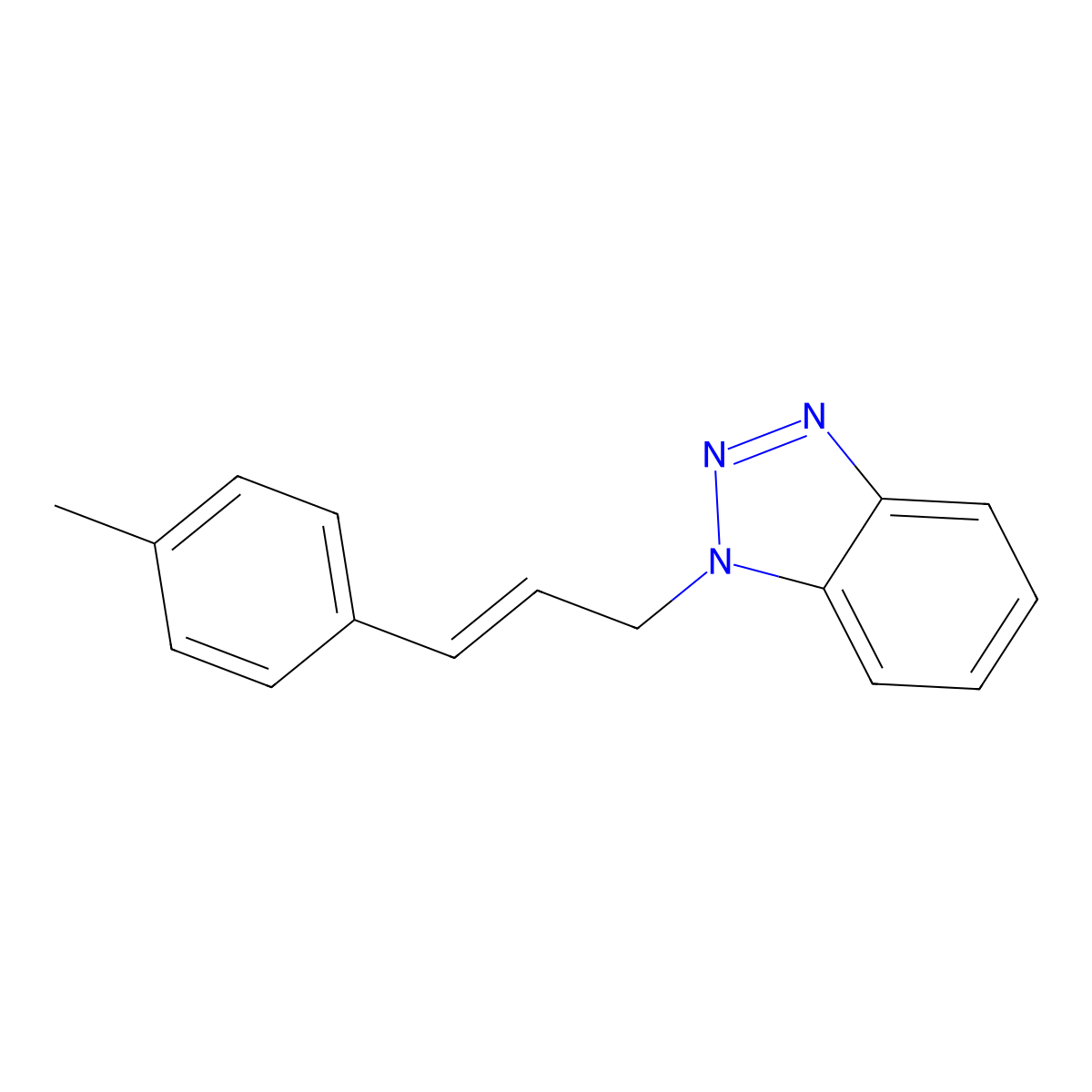 1-[(2E)-3-(4-methylphenyl)prop-2-en-1-yl]-1H-1,2,3-benzotriazole molecular structure, CAS 224310-44-5