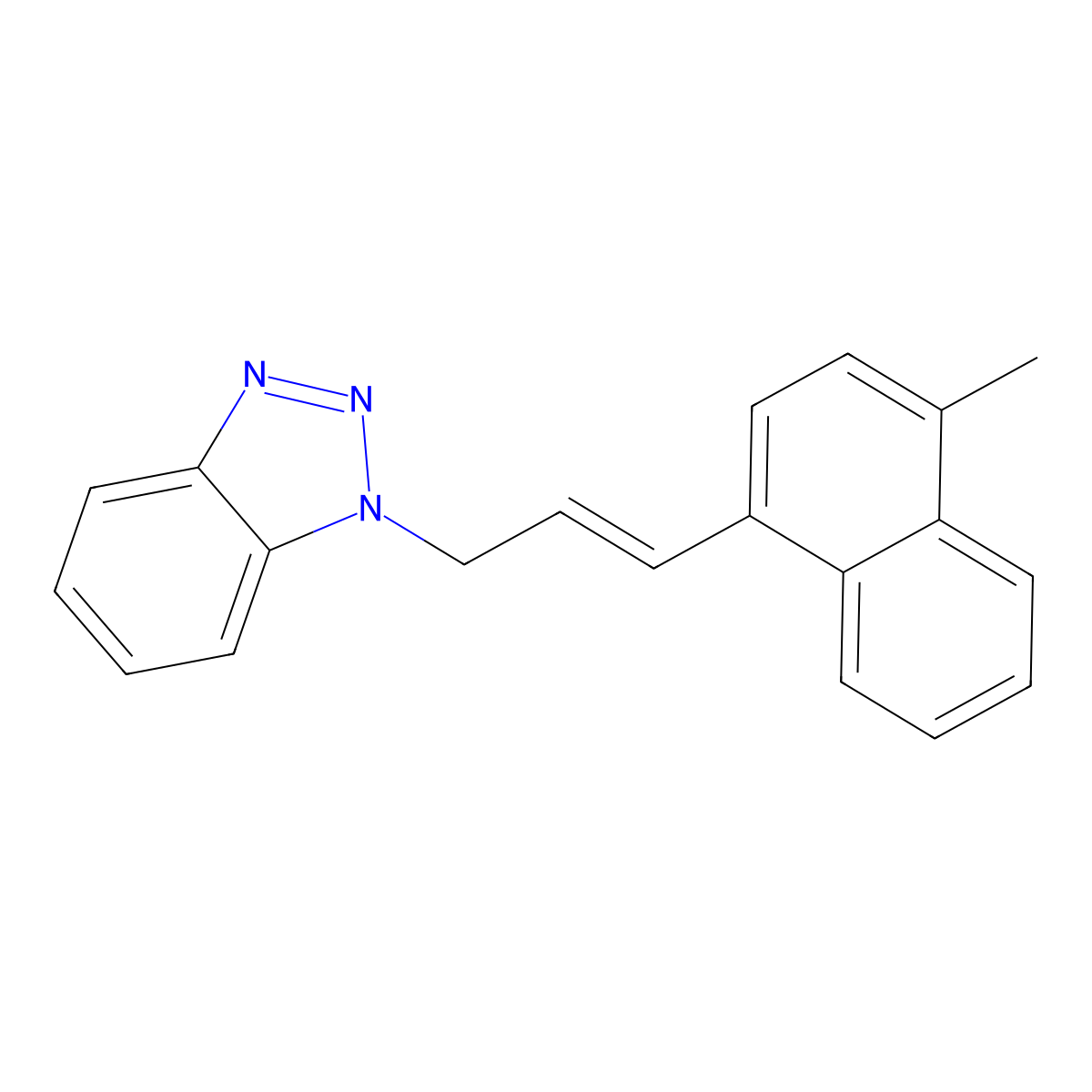 1-[(2E)-3-(4-Methylnaphthalen-1-yl)prop-2-en-1-yl]-1H-1,2,3-benzotriazole molecular structure, CAS 224310-52-5