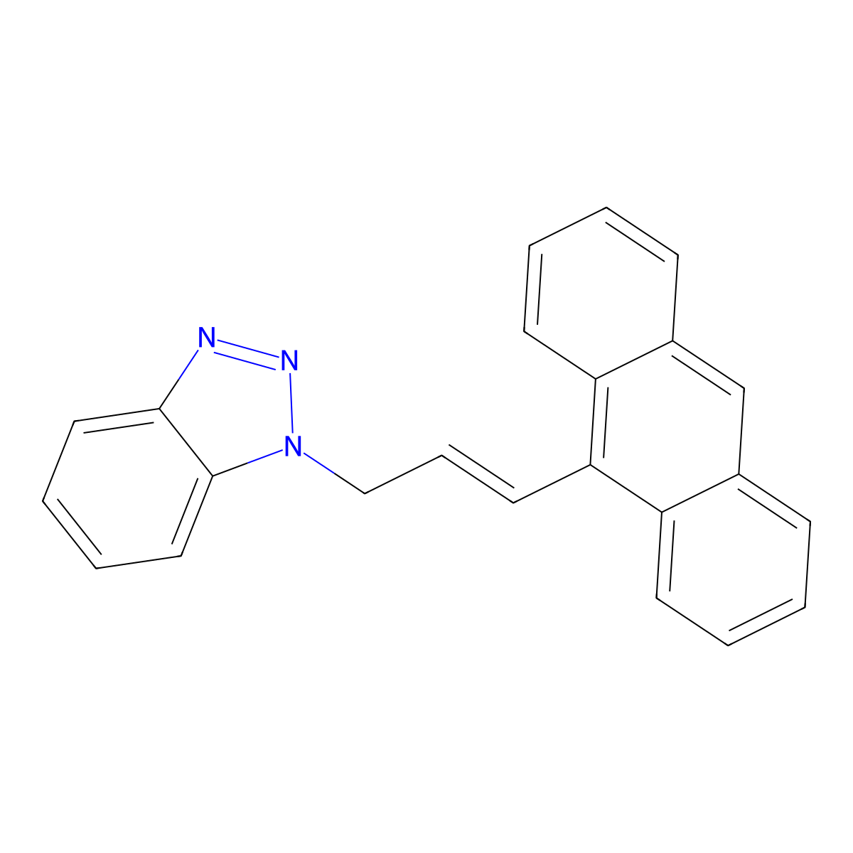 1-[(2E)-3-(Anthracen-9-yl)prop-2-en-1-yl]-1H-1,2,3-benzotriazole molecular structure, CAS 224310-54-7
