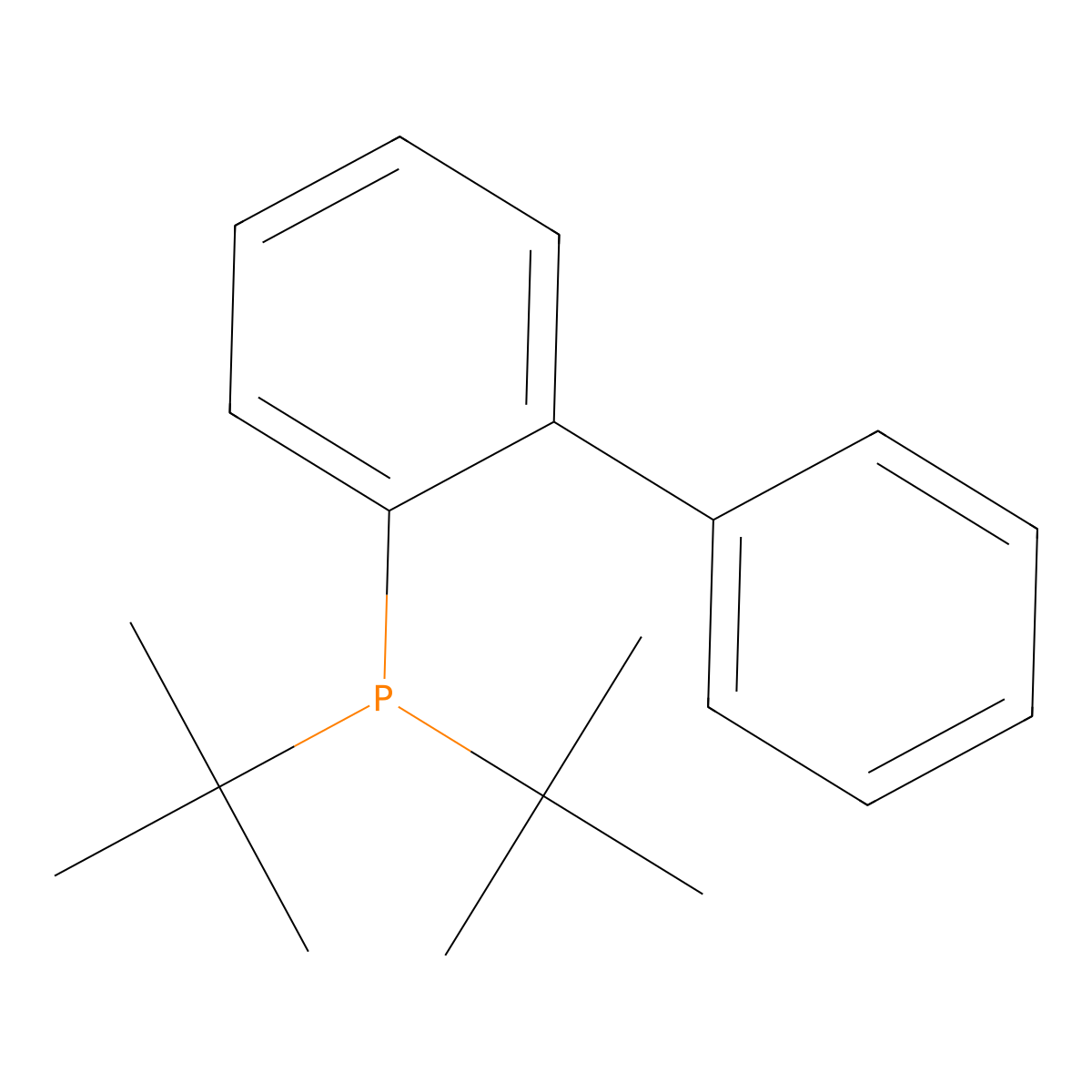 2-(Di-tert-butylphosphino)biphenyl molecular structure, CAS 224311-51-7
