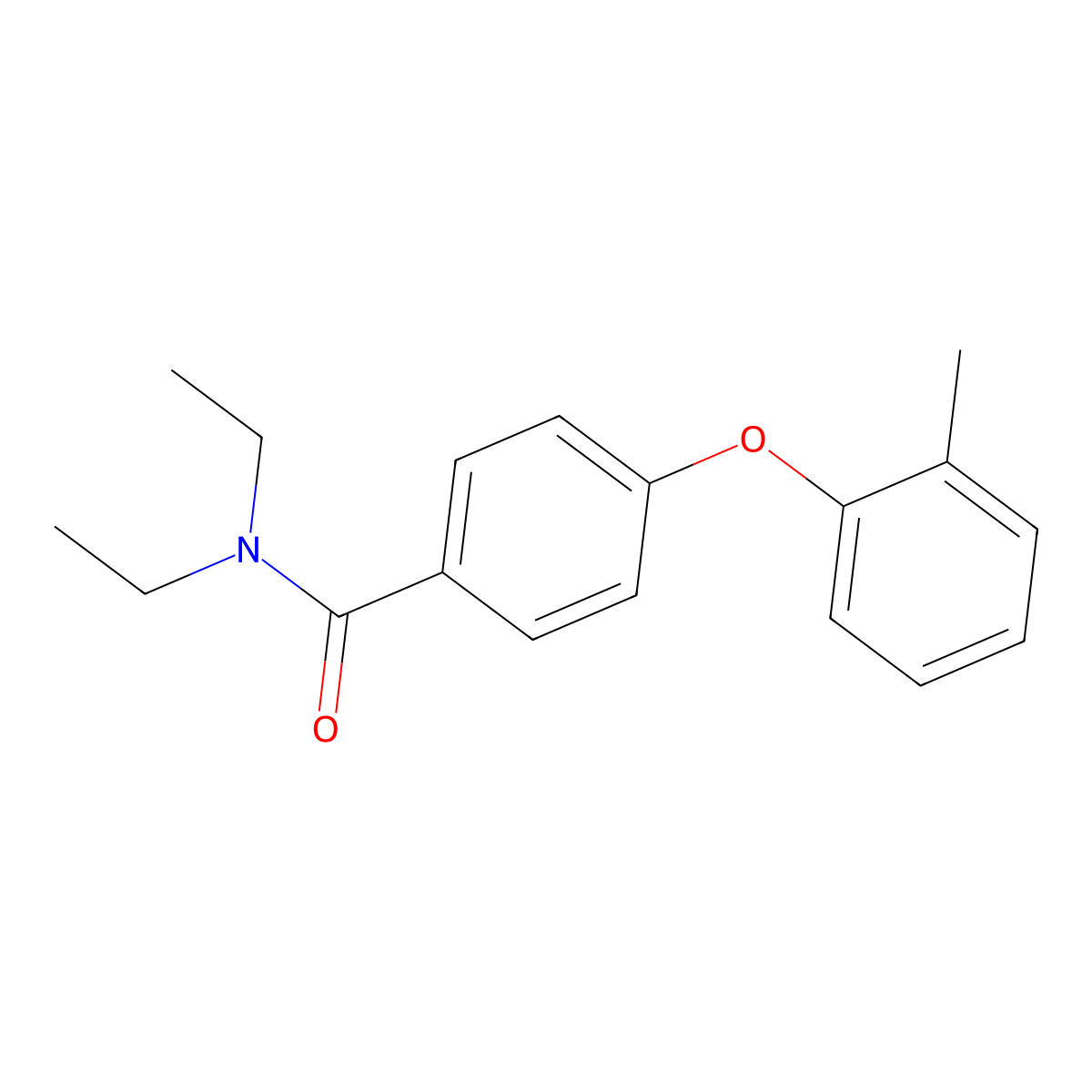 N,N-diethyl-4-(2-methylphenoxy)benzamide molecular structure, CAS 224311-62-0