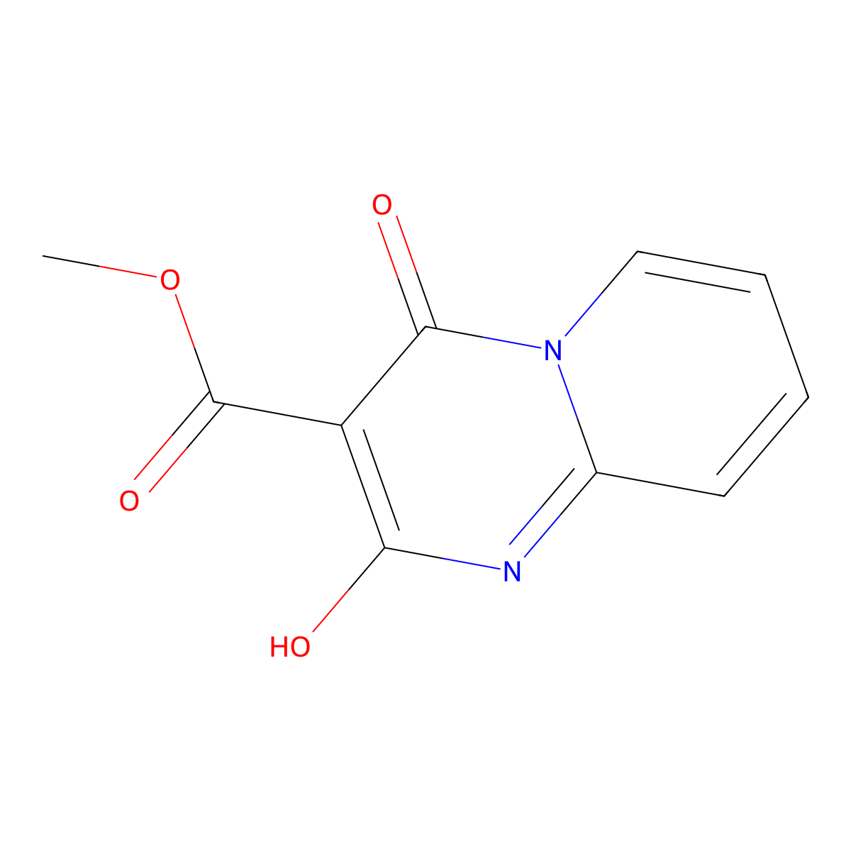 methyl 2-hydroxy-4-oxo-4H-pyrido[1,2-a]pyrimidine-3-carboxylate molecular structure, CAS 224313-74-0