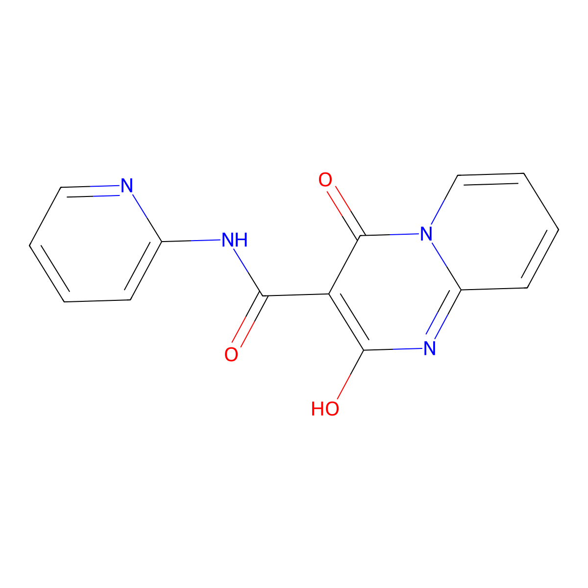 2-hydroxy-4-oxo-N-(2-pyridinyl)-4H-pyrido[1,2-a]pyrimidine-3-carboxamide molecular structure, CAS 224313-75-1