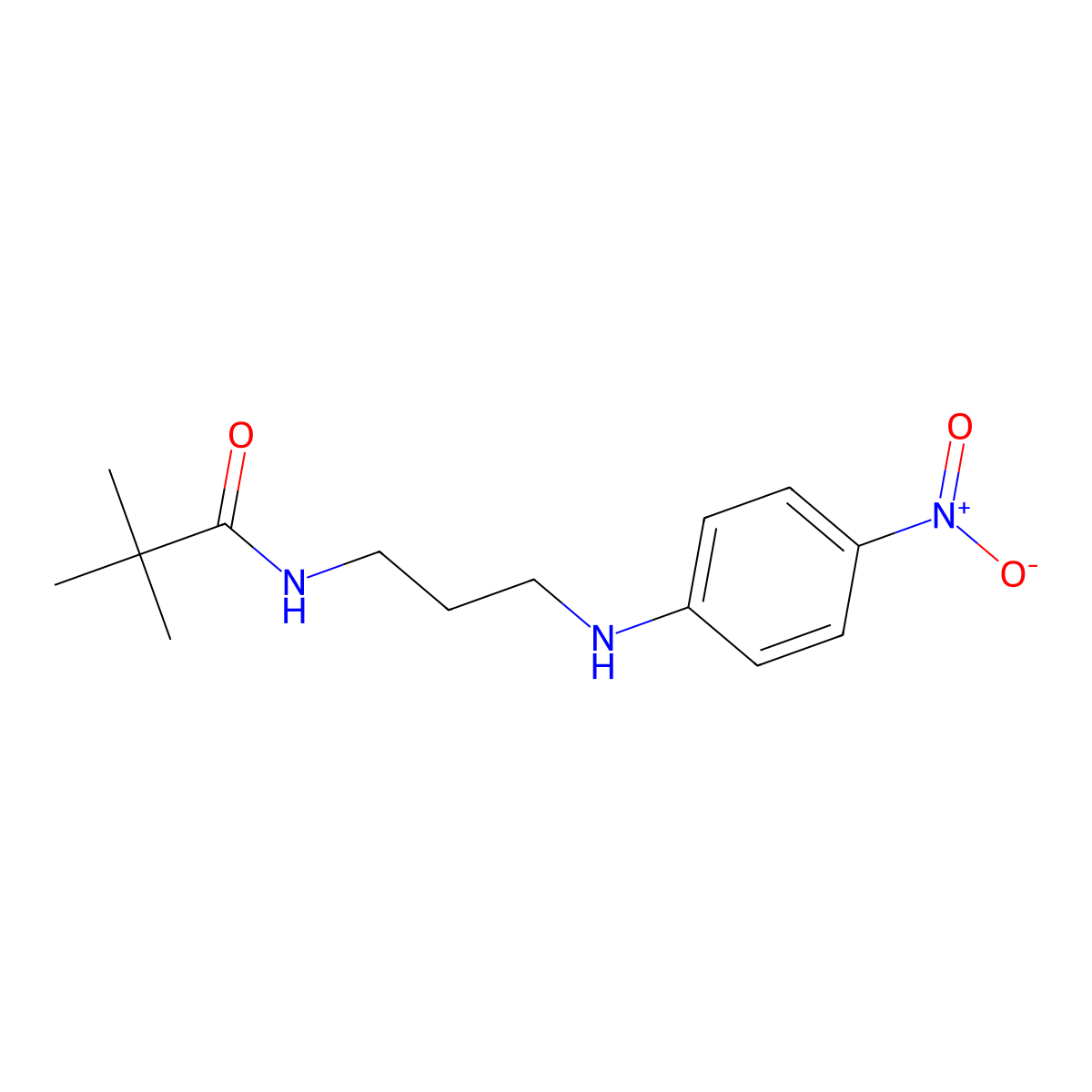 2,2-dimethyl-N-{3-[(4-nitrophenyl)amino]propyl}propanamide molecular structure, CAS 224313-98-8