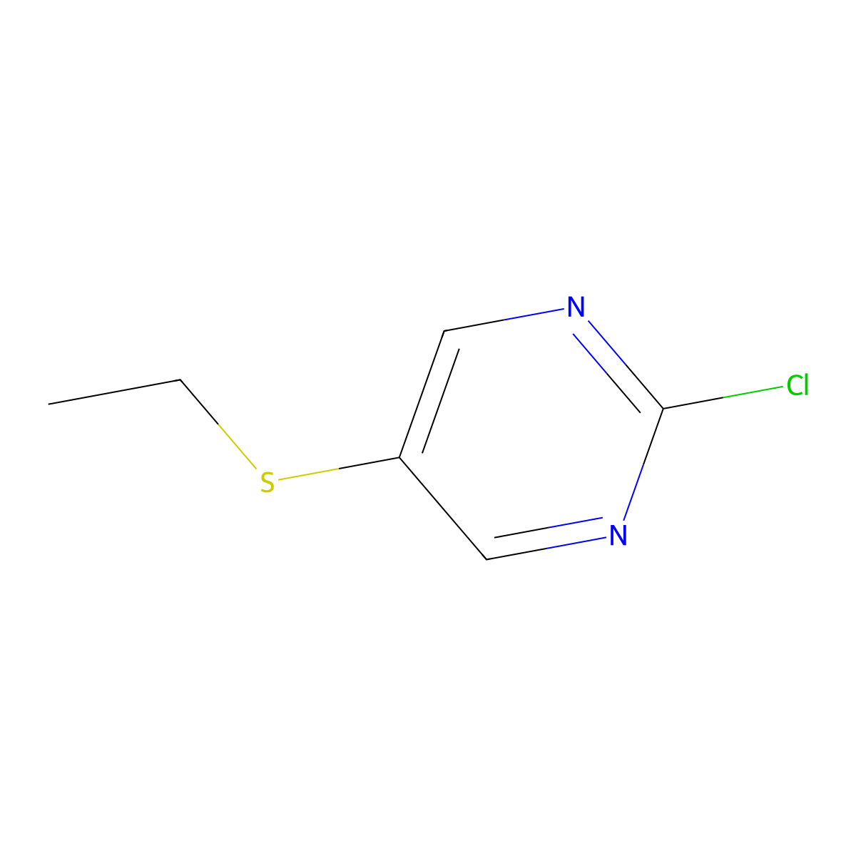 2-Chloro-5-(ethylthio)pyrimidine molecular structure, CAS 2243134-45-2