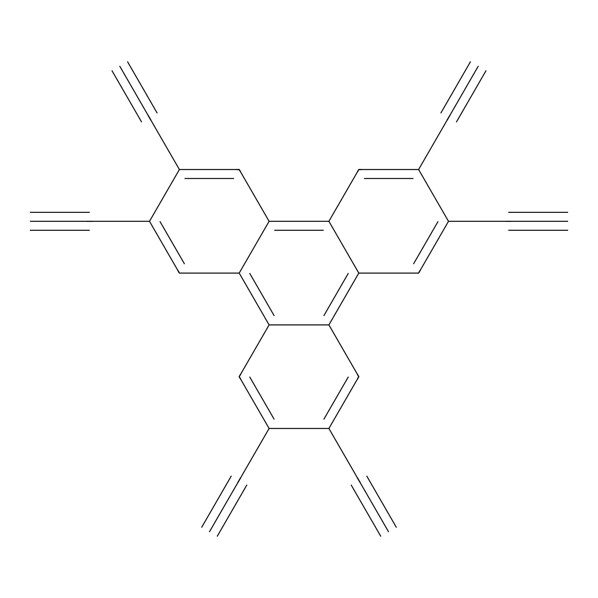 2,3,6,7,10,11-Hexaethynyltriphenylene molecular structure, CAS 2243149-48-4