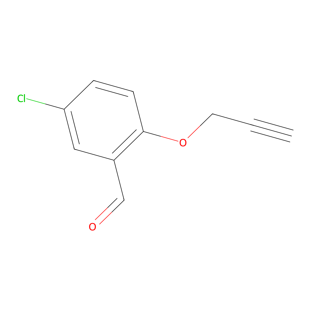 5-Chloro-2-(2-propynyloxy)benzenecarbaldehyde molecular structure, CAS 224317-64-0