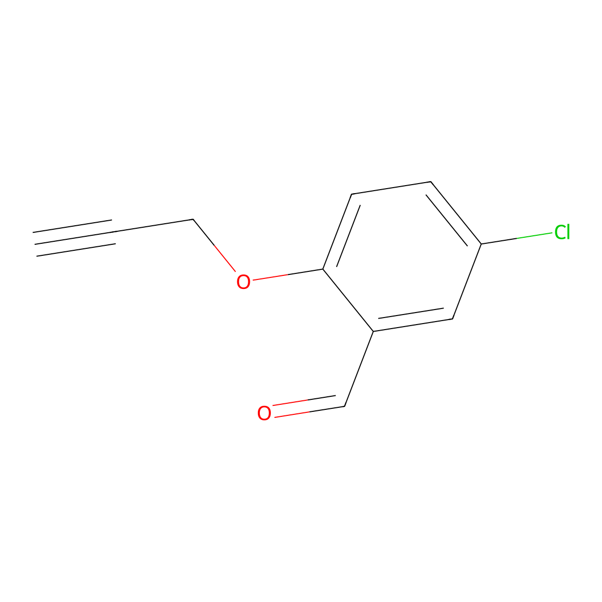 5-Chloro-2-(2-propynyloxy)benzenecarbaldehyde molecular structure, CAS 224317-64-0