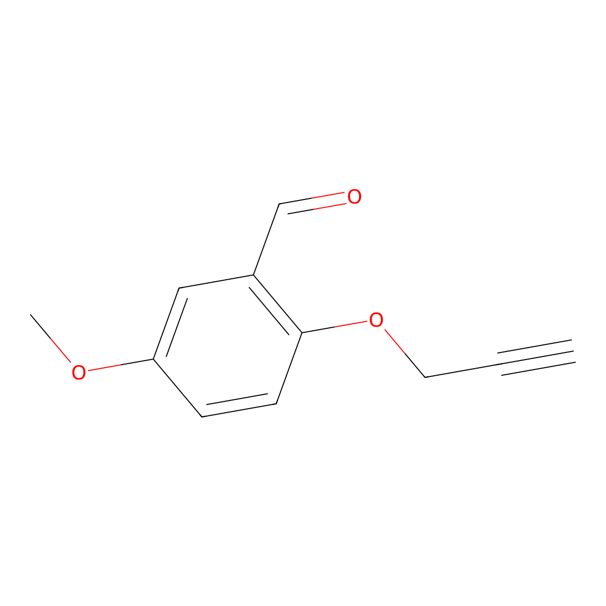 5-Methoxy-2-(prop-2-yn-1-yloxy)benzaldehyde molecular structure, CAS 224317-65-1