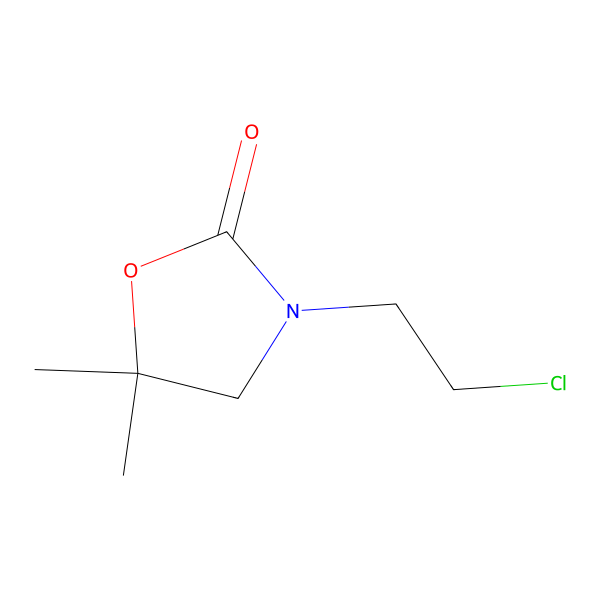 3-(2-Chloroethyl)-5,5-dimethyl-1,3-oxazolidin-2-one molecular structure, CAS 2243174-86-7