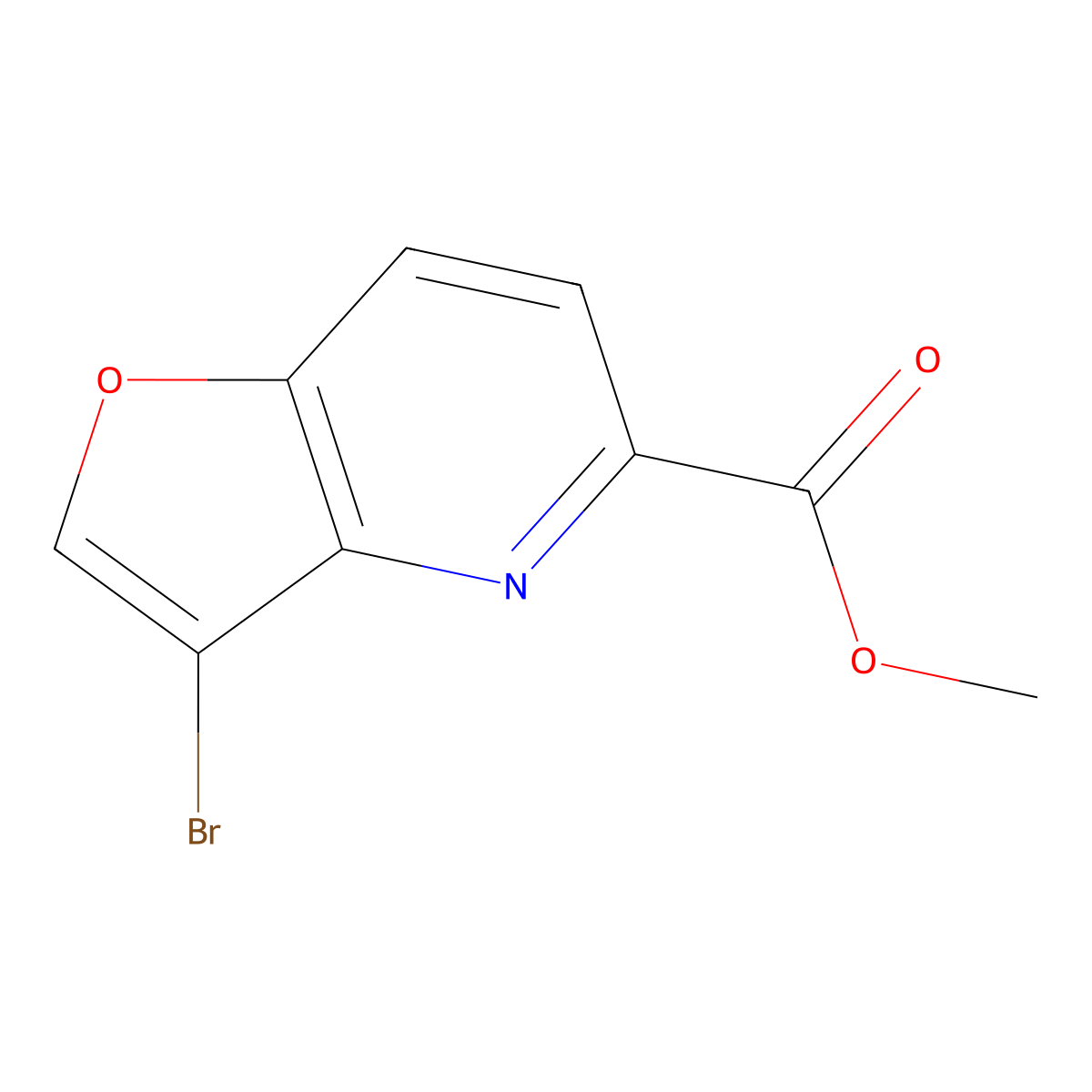 Methyl 3-bromofuro[3,2-b]pyridine-5-carboxylate molecular structure, CAS 224318-39-2