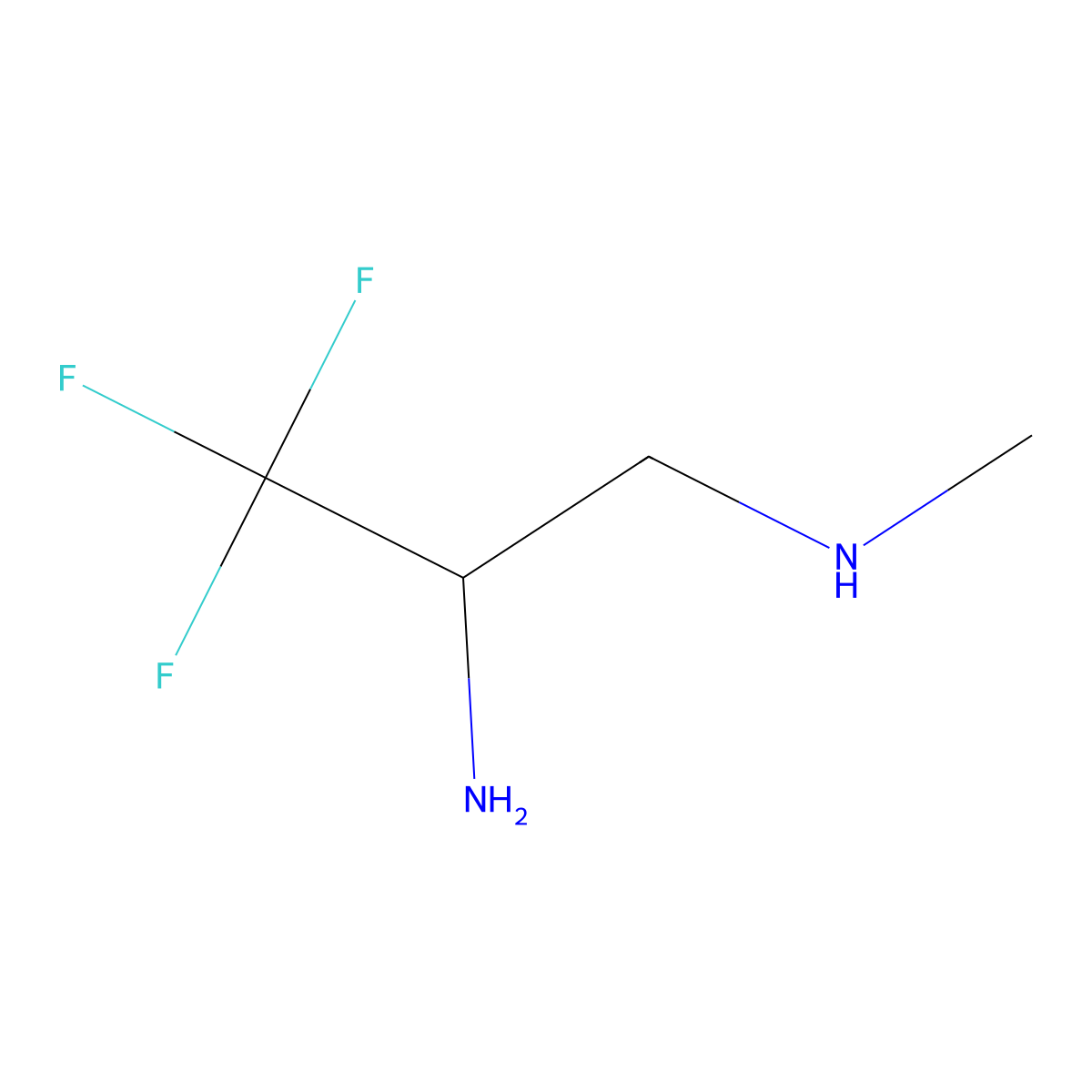 (2-Amino-3,3,3-trifluoropropyl)(methyl)amine molecular structure, CAS 2243184-59-8