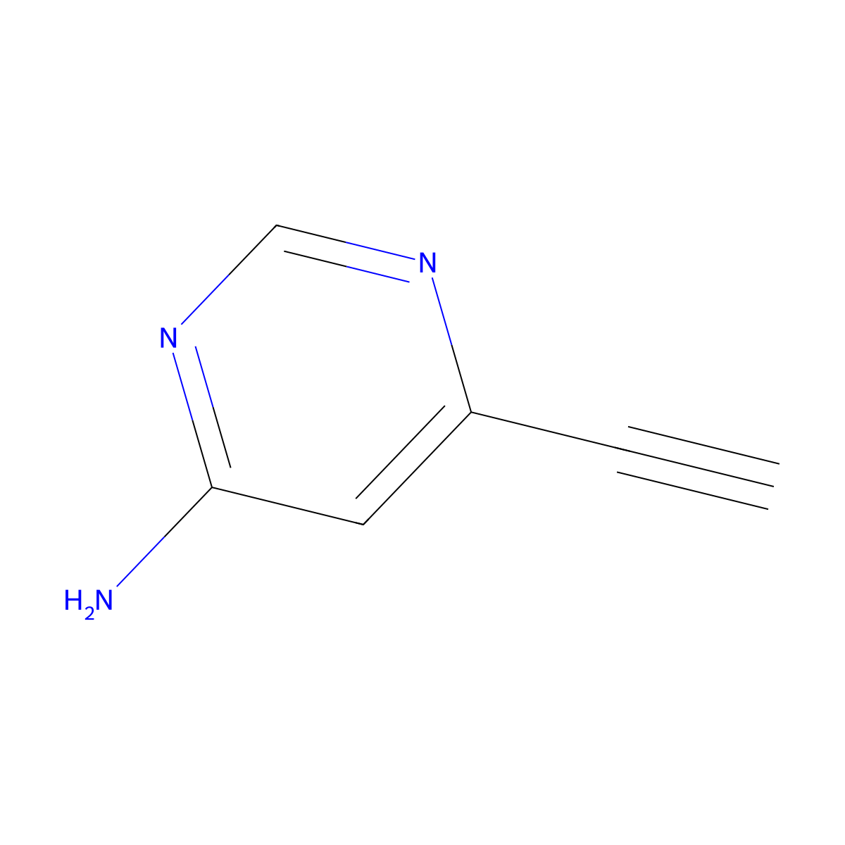 6-Ethynylpyrimidin-4-amine molecular structure, CAS 2243185-02-4