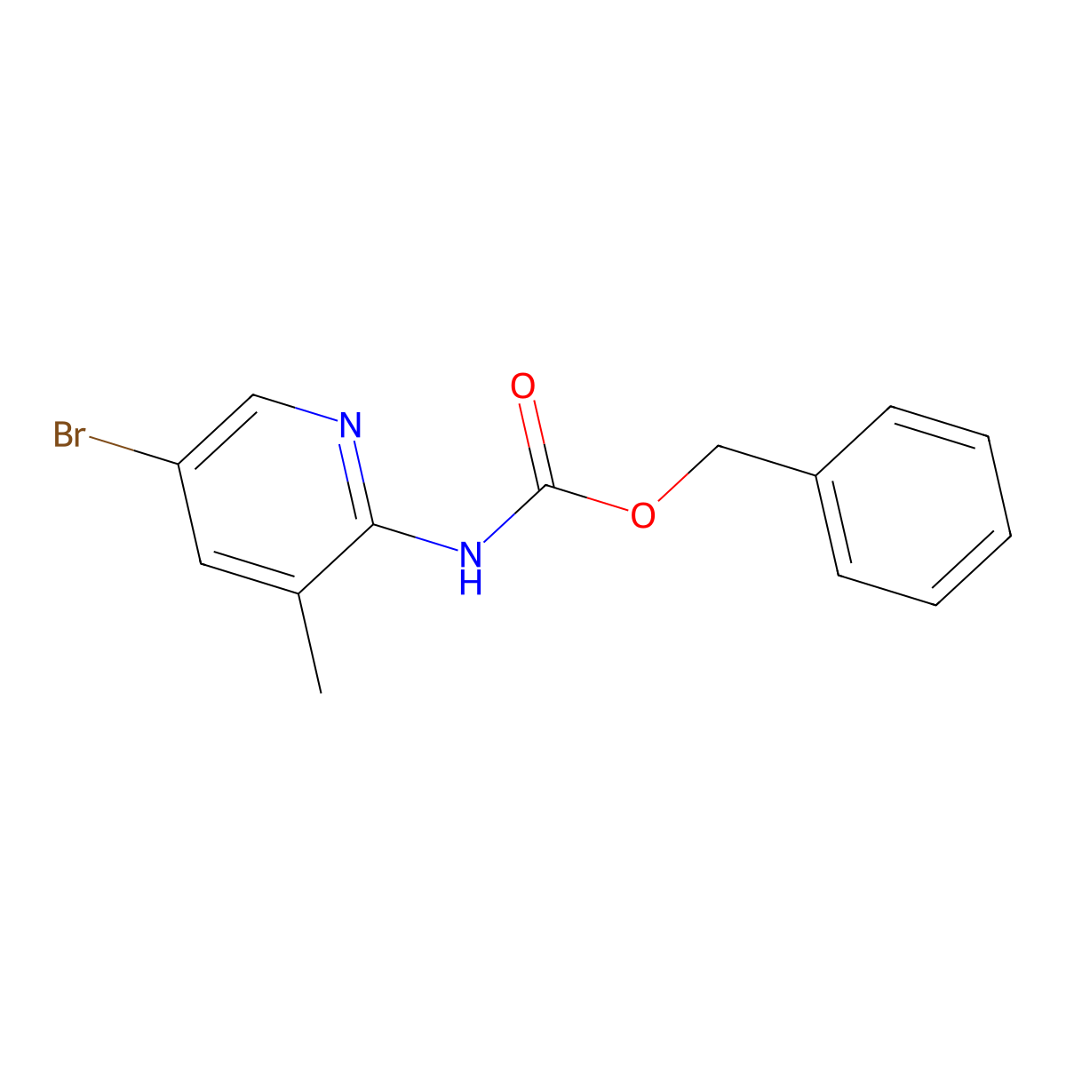 benzyl N-(5-bromo-3-methylpyridin-2-yl)carbamate molecular structure, CAS 2243187-08-6
