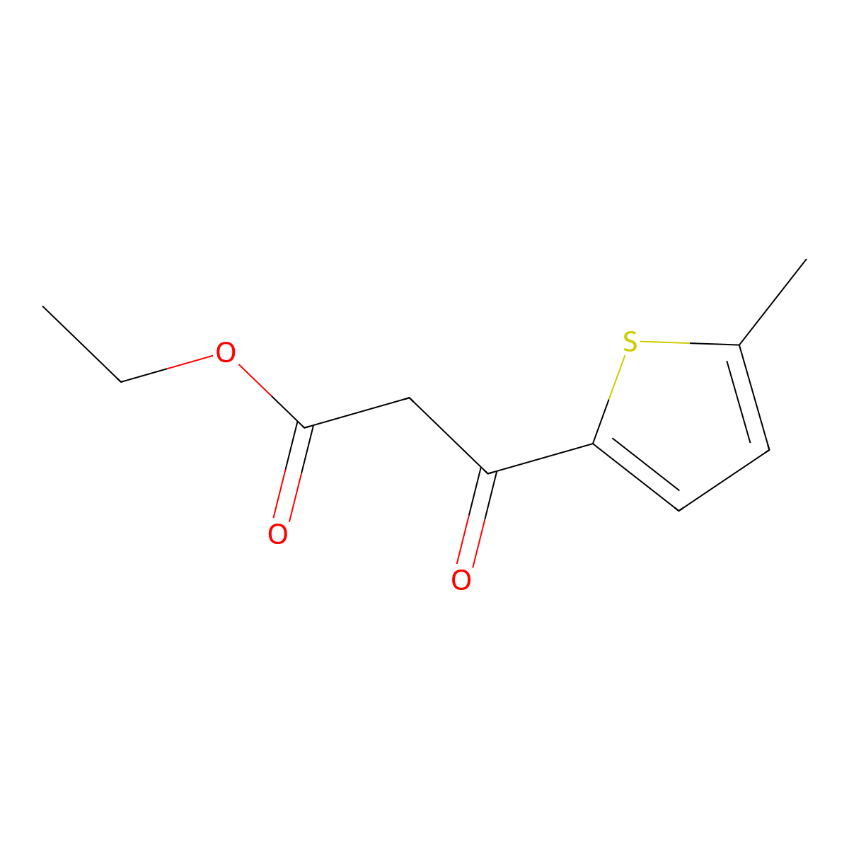 Ethyl 3-(5-methylthiophen-2-yl)-3-oxopropanoate molecular structure, CAS 224319-23-7