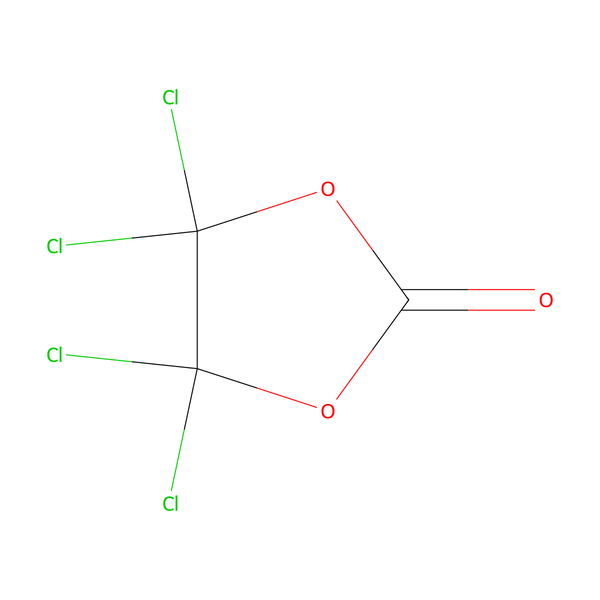 1,3-Dioxolan-2-one, 4,4,5,5-tetrachloro- molecular structure, CAS 22432-68-4