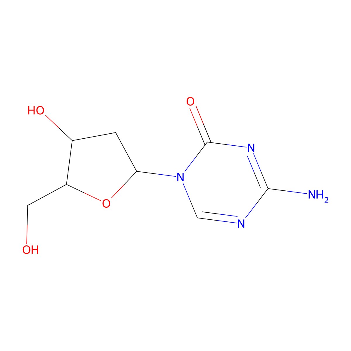 alpha-Decitabine molecular structure, CAS 22432-95-7
