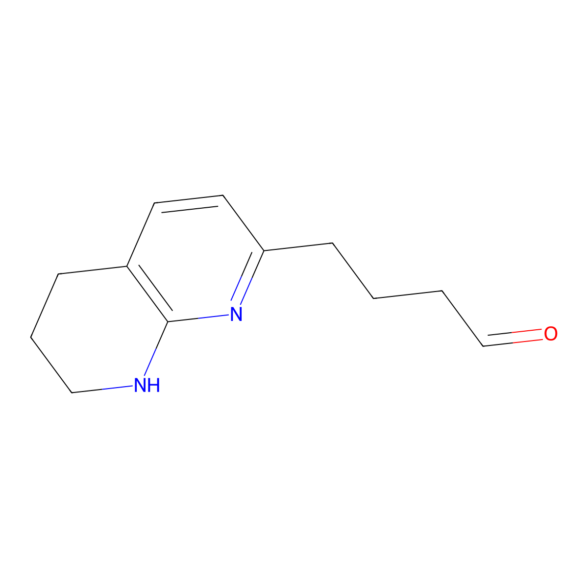 4-(5,6,7,8-Tetrahydro-1,8-naphthyridin-2-yl)butanal molecular structure, CAS 2243201-87-6