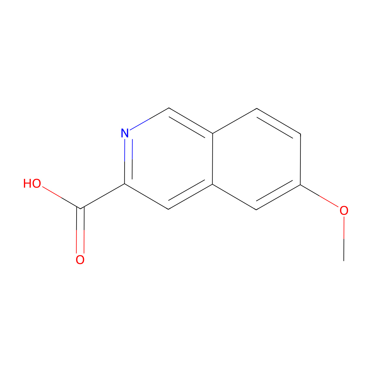 6-Methoxyisoquinoline-3-carboxylic acid molecular structure, CAS 224321-69-1