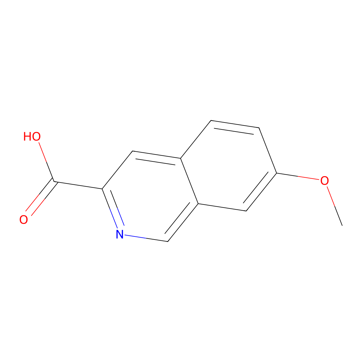 3-Isoquinolinecarboxylic acid, 7-methoxy- molecular structure, CAS 224321-76-0