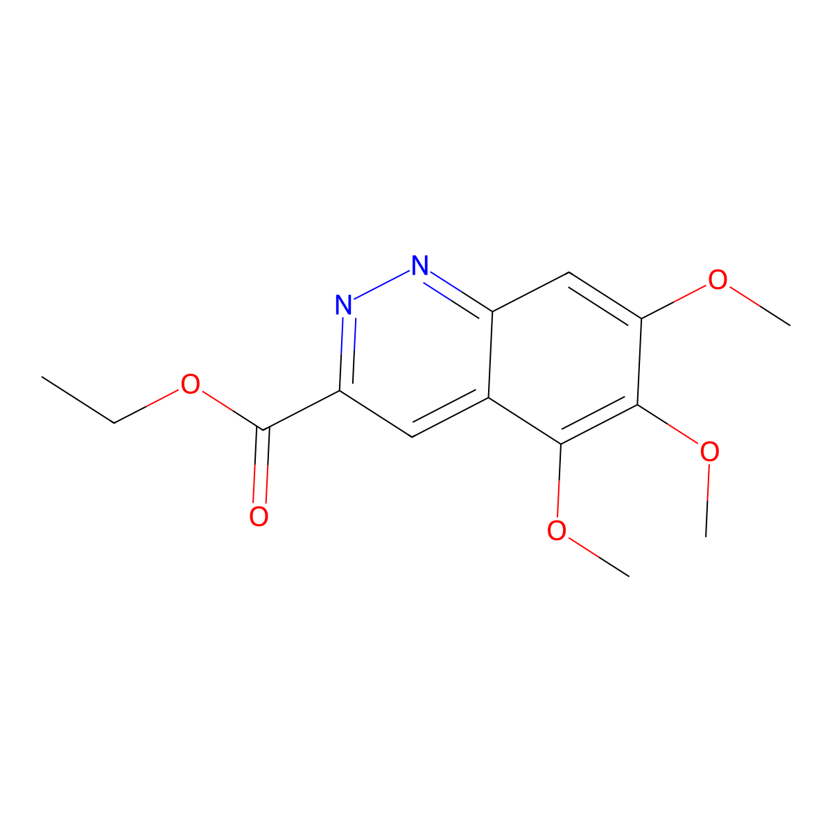Ethyl 5,6,7-trimethoxycinnoline-3-carboxylate molecular structure, CAS 224321-90-8