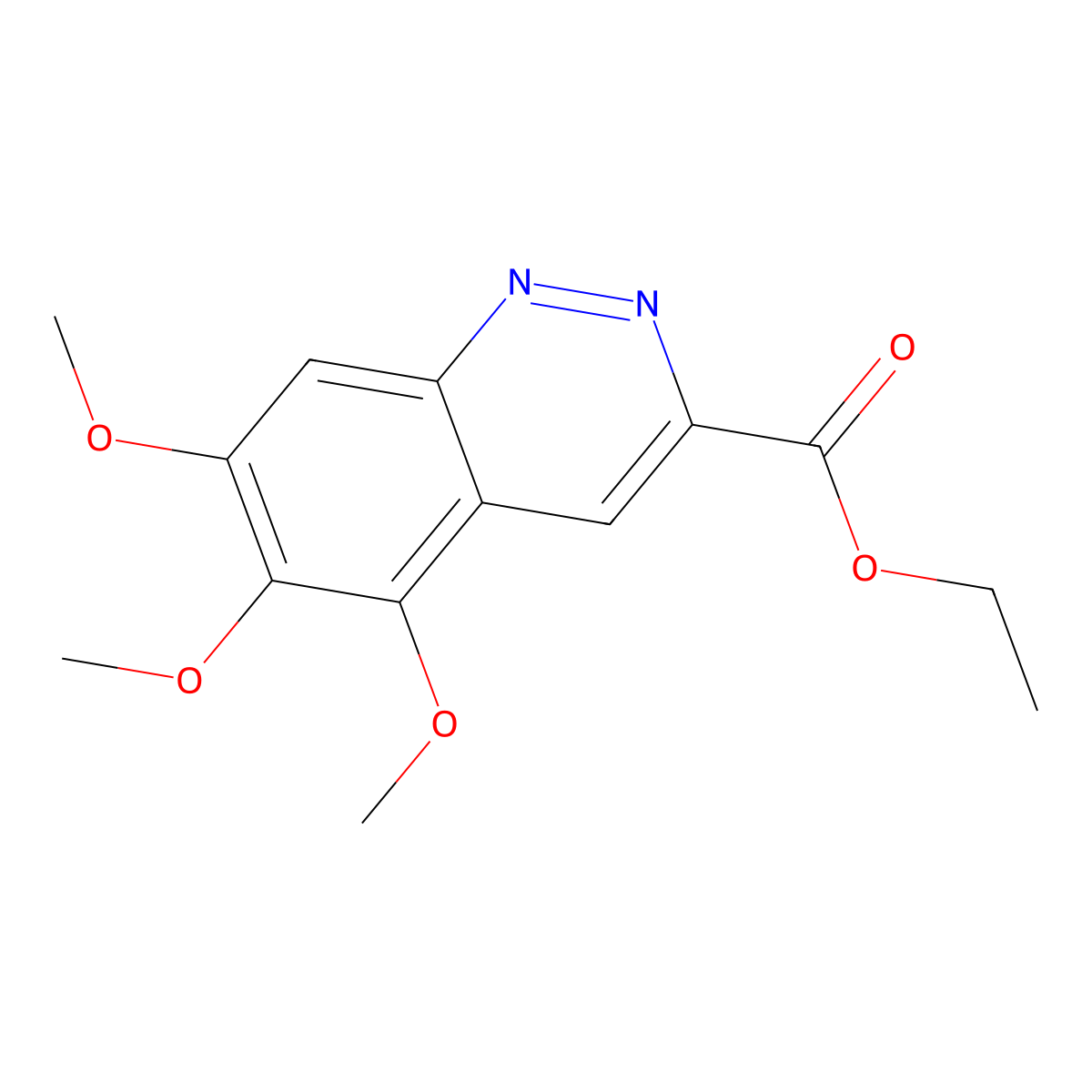 Ethyl 5,6,7-trimethoxycinnoline-3-carboxylate molecular structure, CAS 224321-90-8